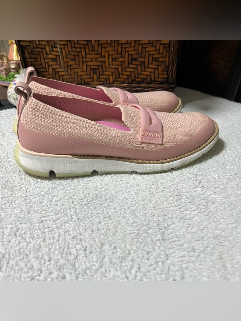 Cole Haan Pink Zerogrand Stitchlite Slip-On Knit Loafer for Women
